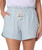 Hang Ten Women's Linen Blend Summer Shorts, Lightweight Casual, Blue, 2X-Large