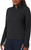 Mondetta Active Women's Long Sleeve Active Ribbed 1/2 Zip Top with Thumb Holes, Black, Medium