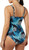 32 Degrees Cool Women's Full Coverage One Piece Swimsuit, Adjustable Straps, Blue, 2X-Large
