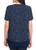 Hilary Radley Women's Short Sleeve Blouse, Navy, Medium