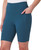 Mondetta Women's Active Moisture Wicking Ribbed Bike Short, Blue, X-Small