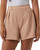 32 Degrees Women's Pleated Pull On Short, Orange, 2X-Large