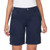 Well Worn Women's Cargo Bermuda High Rise Short, Navy, 8