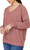 Buffalo David Bitton Women's Super Soft Fleece V-Neck Pullover Sweatshirt, Taupe Rose, Medium