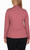 Greg Norman Women's Long Sleeve Ribbed 1/4 Zip Top, Red, Large