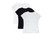 Banana Republic Women's 3-Pack Classic Crew T-Shirt, White/Black/Gray, Small