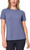 Mondetta World Outfitter Women's Active Stretch Short Sleeve Tee Shirt, Blue XS