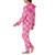 Hello Kitty One Piece Pajama, Sleeve Cuffs And Hood, Pink, Small