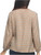 Felina Women's Lurex Plaid Long Sleeve Top, Cream Plaid, X-Large