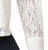Cable & Gauge Women's Lace Blouse Top, Whisper White, Large