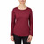 Segments Women's Long Sleeve Breathable Top Shirt, Dark Red, X-Small