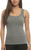 Felina Women's 3 Pack Ribbed Tank Tops, White-Gray-Black, Small