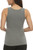Felina Women's 3 Pack Ribbed Tank Tops, White-Gray-Black, Large