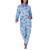 Disney Stitch Women's One Piece Pajama, Blue, Large
