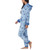 Disney Stitch Women's One Piece Pajama, Blue, Large