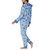 Disney Stitch Women's One Piece Pajama, Blue, Large