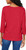 KIRKLAND Signature Women's 3/4 Sleeve Boatneck Slub Tee Shirt, Red, 2X-Large