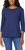 KIRKLAND Signature Women's 3/4 Sleeve Boatneck Slub Tee Shirt, Blue, 2X-Large