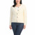 Hilary Radley Women's Textured Knit Cardigan Sweater, Cream, Medium