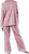Munki Munki Women's Flannel Notch Collar Classic Pajama Set, Pink, X-Large