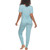 Felina Women's 3-Piece Soft Jersey Pajama Lounge Set, Blue/White Dots, Large