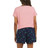Lands End Women's 2 Piece Knit Short Pajama Set, Pink, Medium