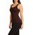 Danskin Women's Crescent Bra Tank Top, Espresso, Large