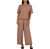 Adrianna Papell Women's Lightweight Set, Light Brown, Large