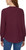 Buffalo David Bitton Women's Long Sleeve Cozy V-Neck Top, Burgundy Mix, Medium