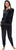 Felina Women's 2 Piece Velour Track Suit Lounge Set, Black, XX-Large