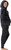 Felina Women's 2 Piece Velour Track Suit Lounge Set, Black, XX-Large