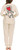 Keith Haring Women's 2 Piece Super Soft Fleece Lounge Pajama Set, Beige, X-Small