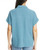 Jessica Simpson Gauze Women's Button-Down Short Sleeve Shirt, Blue, Small