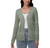 Frye Women's Pointelle Long Sleeve Cardigan Sweater, Seagrass, Small