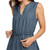 Lands End Women's Tiered Sleeveless Midi Dress, Blue, Small