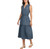 Lands End Women's Tiered Sleeveless Midi Dress, Blue, Small