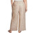 Ella Moss Women's Wide Leg Linen Blend Pants, Tan, X-Large