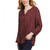 Wrangler Women's Babydoll Plaid 3/4 Sleeves Blouse, Brown, Small