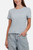 Kersh Women's Textured Tee, Regular Fit, Light Blue, Large