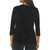 Banana Republic Women's V-Neck 3/4 Length Sleeves Shirt, Black, Medium