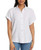 Jessica Simpson Gauze Women's Button Down Short Sleeves, White, Large