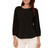 Adrianna Papell Women's 3/4 Sleeve Blouse, Black, Medium