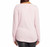 Chaser Women's Waffle Knit Blue V-Neck Shirt, Pink, Medium