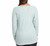 Chaser Women's Waffle Knit Blue V-Neck Shirt, Blue, Medium