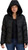 Nautica Women's Hooded Midweight Puffer Jacket, Detachable Hood, Black, Large