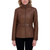 Kenneth Cole Women's Belted Faux Leather Jacket, Brown, Large