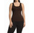 Danskin Women's Crescent Bra Tank Top, Espresso, Medium