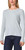 Mondetta Women's Ribbed Long Sleeve Top, Light Blue, Medium
