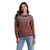 Weatherproof Vintage Women's Long Sleeve Fairisle Sweater, Copper, 2X-Large