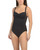 Liz Claiborne Women's One piece Swimsuit, Sweetheart Neck, Black, 6